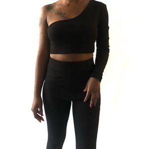 Black two-piece outfit